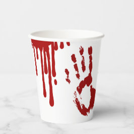 Gobelets En Papier Halloween Horror Movie Bloody Handprints