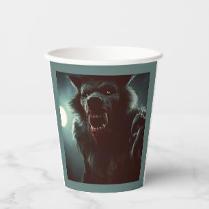 Gobelets En Papier Halloween - Loup-garou 2