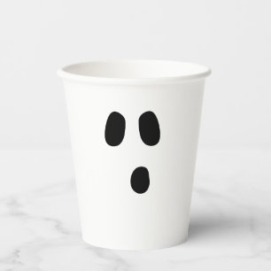 Gobelets En Papier Halloween noir blanc effrayant visage fantôme éffr