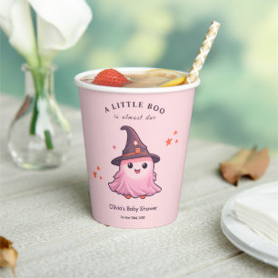 Gobelets En Papier Halloween rose Un Petit Baby shower Boo