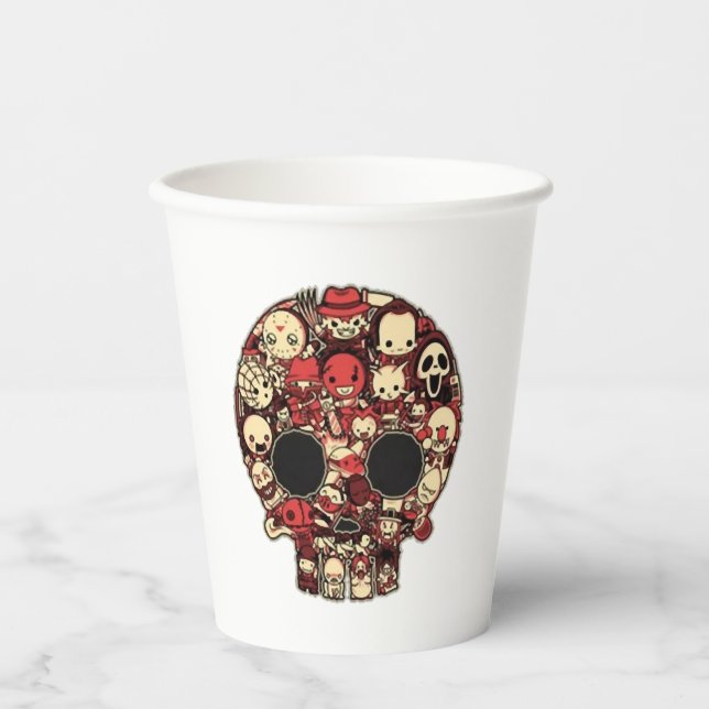 Gobelets En Papier Halloween sanglant (Recto)
