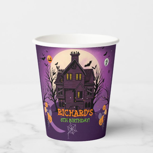 Gobelets En Papier Halloween Theme Anniversaire de enfant Party (Recto)