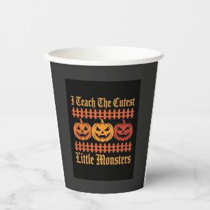 Gobelets En Papier Halloween Trick Or Treat Petits Monstres Citrouill