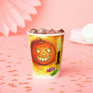Gobelets En Papier Haloween face