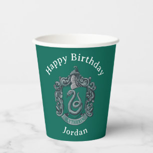 Gobelets En Papier Harry Potter Blason de Serpentard Vert