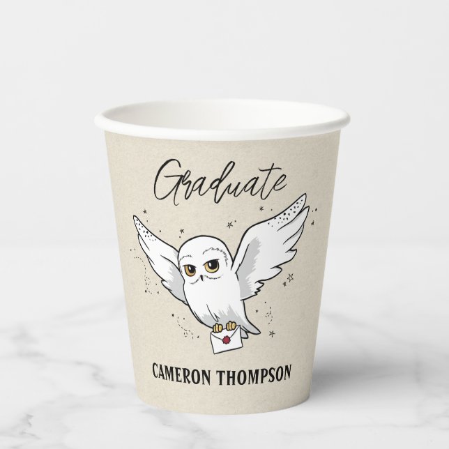 Gobelets En Papier Harry Potter | Hedwig Graduation (Recto)