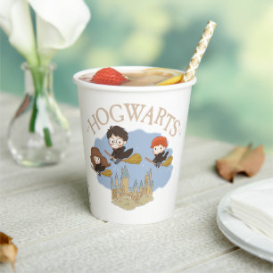Gobelets En Papier HARRY POTTER™, Hermione et Ron survolent HOGWARTS™