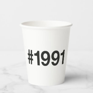 Gobelets En Papier Hashtag 34 Anniversaire 1991