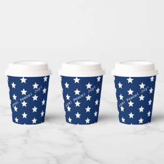 Gobelets En Papier Heureux ! Drapeau américain 4 juillet personnalisa