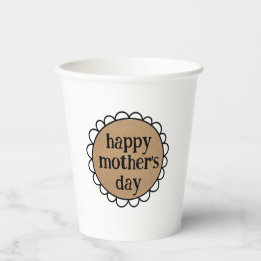 GOBELETS EN PAPIER HEUREUX JOUR DE MÈRE SUR MESURE BORD À CÂBLE