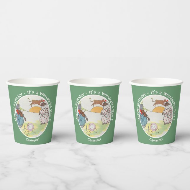 Gobelets En Papier Hey Diddle Diddle Collection de fête d'anniversair (Multi)