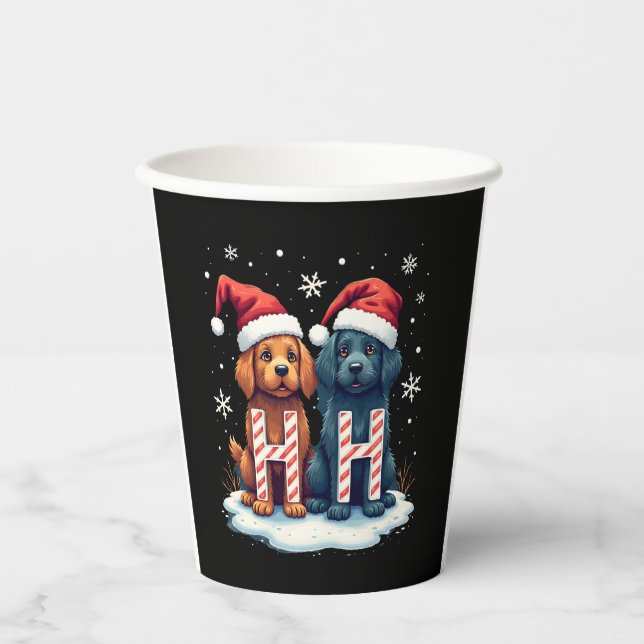 Gobelets En Papier Ho Ho Ho Great Pyrenees Dog Lover Christmas Santa  (Recto)