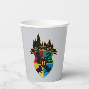 Gobelets En Papier HoGWARTS™ Castle Crest House Insigne de fierté