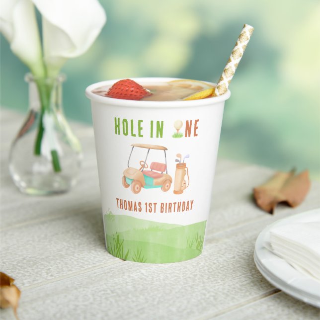 Gobelets En Papier Hole In One First Birthday Party (Insitu)