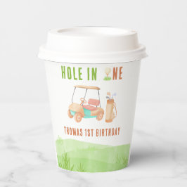 Gobelets En Papier Hole In One First Birthday Party