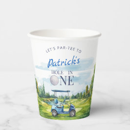 Gobelets En Papier Hole In One Golf 1st Birthday
