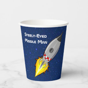 Gobelets En Papier Homme aux missiles à oeil serré