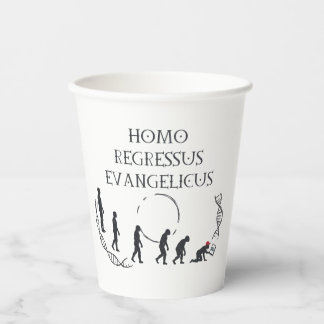 Gobelets En Papier Homo Regressus Evangelicus – Carte drôle anti-MAGA