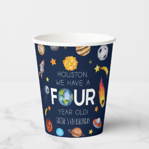 Gobelets En Papier Houston Nous avons quatre ans 4e fête d'anniversai