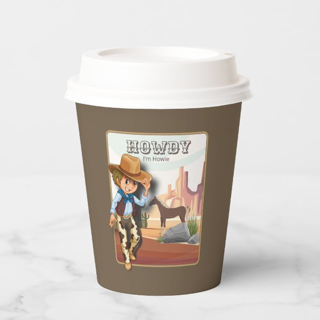 Gobelets En Papier Howdy howiwiwiwie premier anniversaire papier post (Recto)