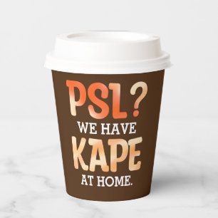 Gobelets En Papier HUMOUR café d'automne PSL vs Kape Filipino