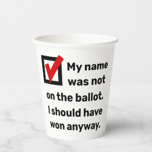 Gobelets En Papier Humour des élections 2024