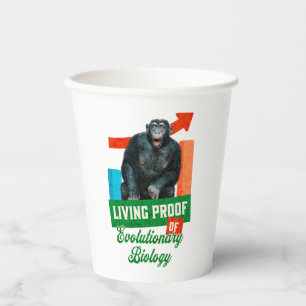 Gobelets En Papier Humour drôle de biologie évolutionniste de chimpan