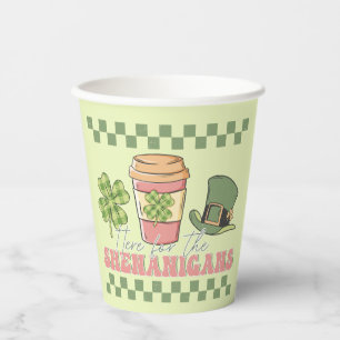 Gobelets En Papier Ici Pour Les Shenanigans - Café En Clover