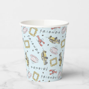 Gobelets En Papier Icônes d'aquarelle FRIENDS™ Motif
