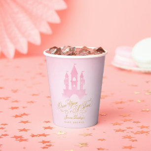 Gobelets En Papier Il Était Une Fois Un Baby shower De Fille De Châte