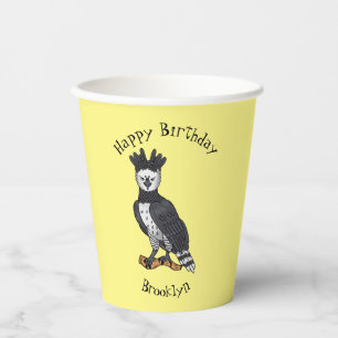 Gobelets En Papier illustration de cartoon d'aigle harpie