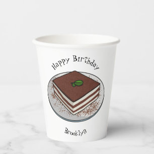 Gobelets En Papier Illustration de gâteau de Tiramisu