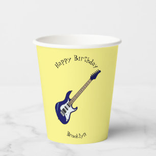 Gobelets En Papier Illustration de guitare électrique