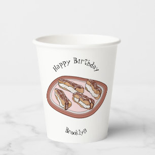 Gobelets En Papier Illustration de l'éclair de chocolat