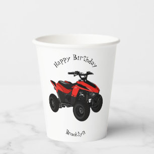 Gobelets En Papier Illustration de Quad bike atv