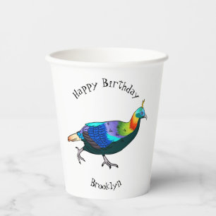 Gobelets En Papier Illustration d'oiseau monal himalayen