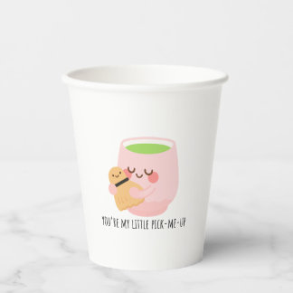 Gobelets En Papier Illustration d'un carré de thé matcha