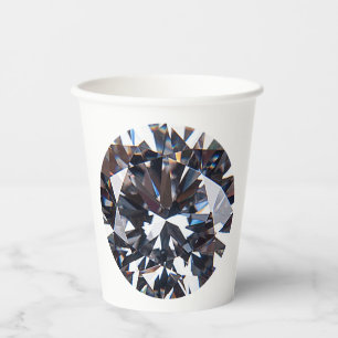 Gobelets En Papier Image élégante de la gemme de diamant