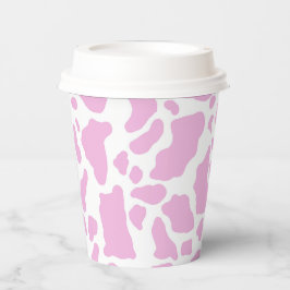 Gobelets En Papier Impression de vache rose