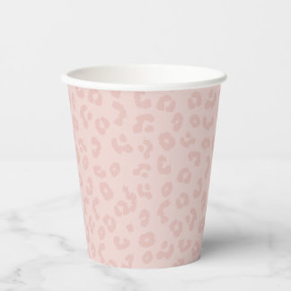 Gobelets En Papier Impression léopard rose