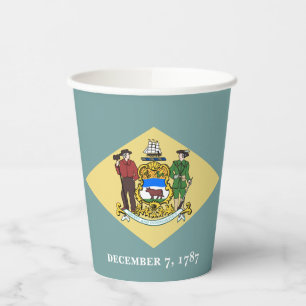 Gobelets En Papier Indicateur d'état du Delaware