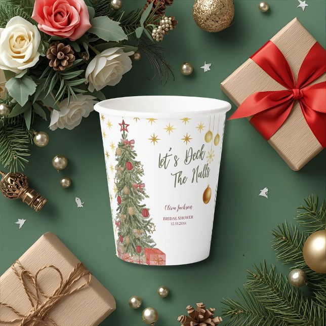 Gobelets En Papier Invitation à une fête de fiançailles Winter Deck t (Créateur téléchargé)