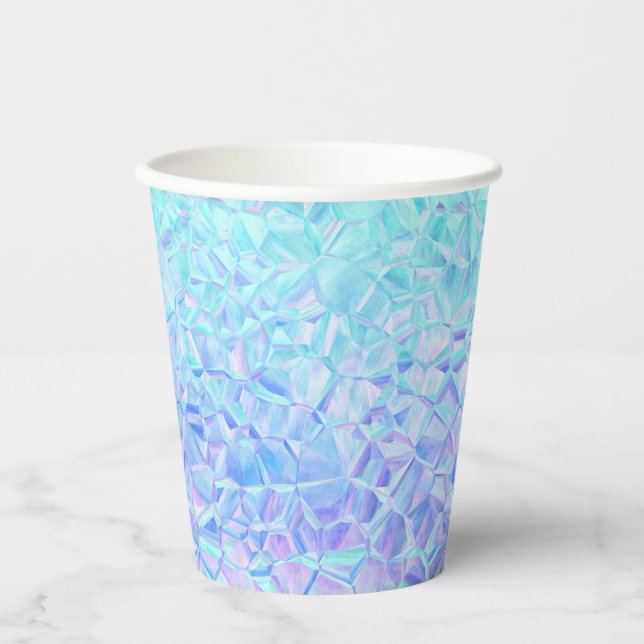Gobelets En Papier iridescence glacée : (Recto)