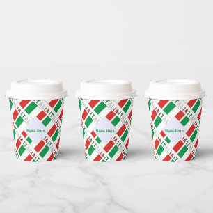 Gobelets En Papier Italia Bandiera Italiana Carrelage Vert Personnali