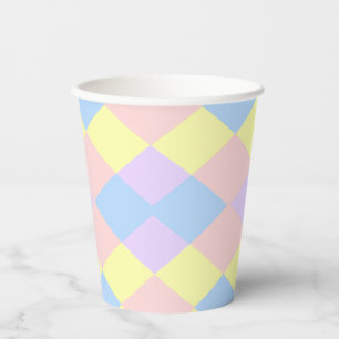 Gobelets En Papier Jacquard aux couleurs Pastel Spring