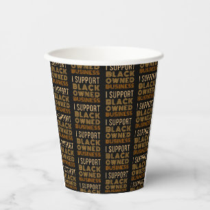 Gobelets En Papier Je prends en charge les entreprises noires