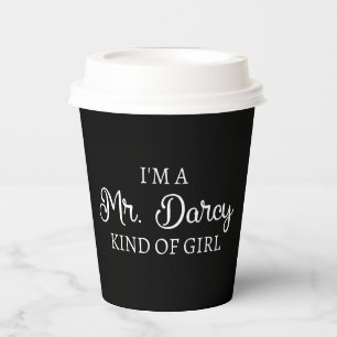 Gobelets En Papier Je suis M. Darcy, genre de fille