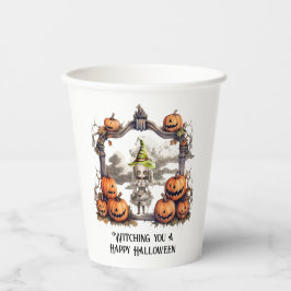 Gobelets En Papier Je t'ai raccompagné un joyeux Halloween