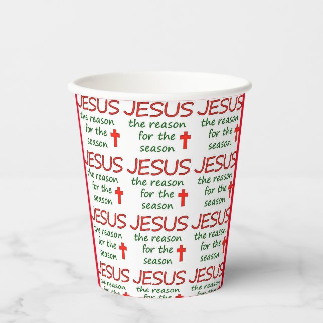 Gobelets En Papier JESUS Raison de la saison (Recto)