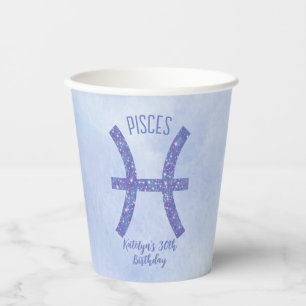 Gobelets En Papier Jeu d'Anniversaire violet sur mesure